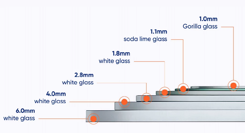 Touch screen thickness pictures